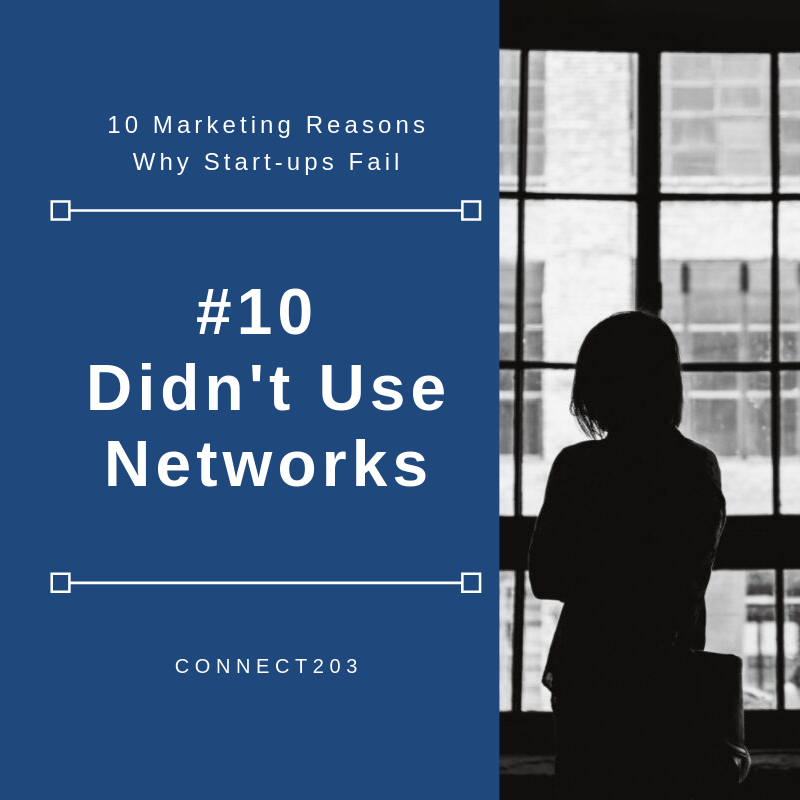 10 Marketing Related Reasons Why Startups Fail​ #10 Didn't Use Network